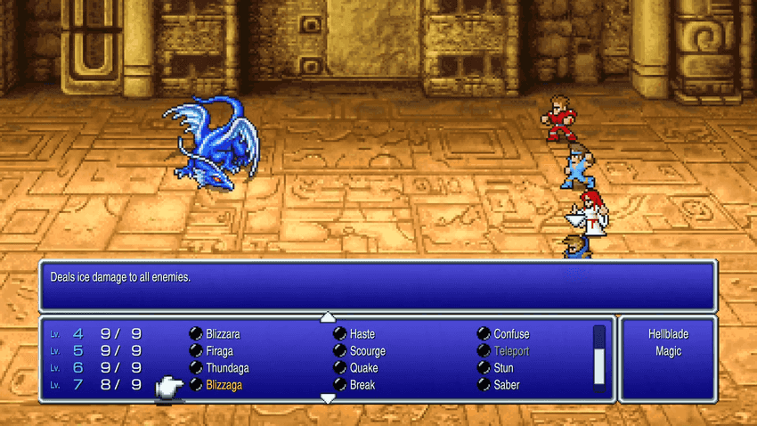 Battle against the Blue Dragon in Mirage Tower