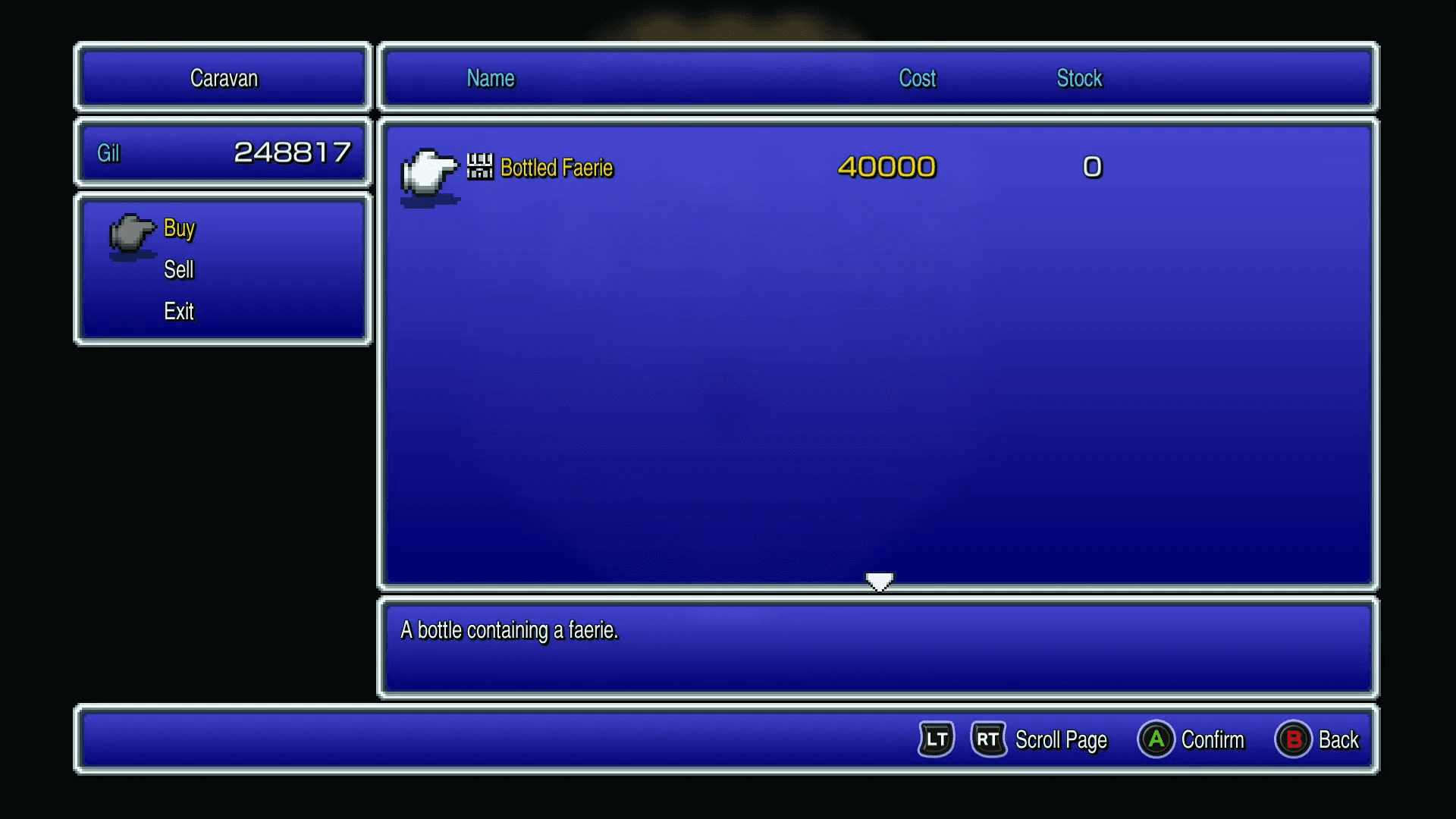 Pixel art of the Bottled Faerie from Final Fantasy 1