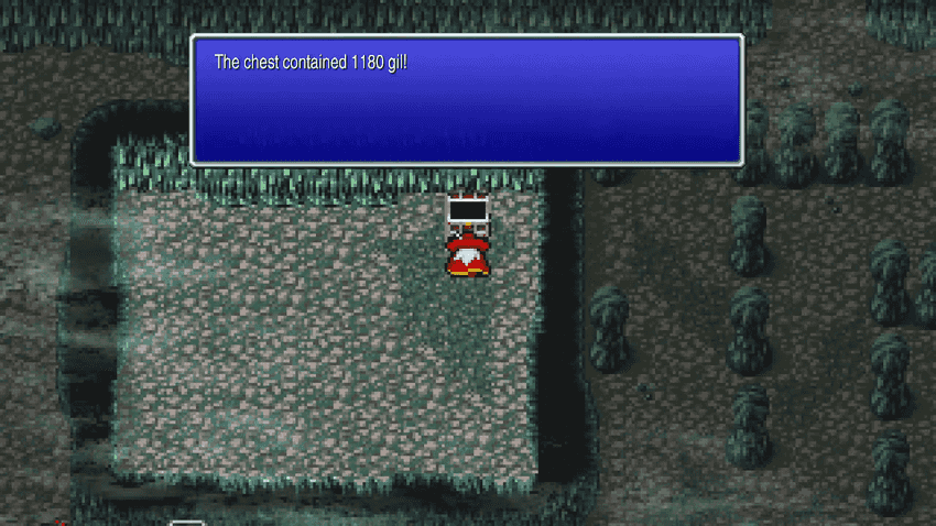 1,180 Gil chest in Marsh Cave B2 North northwest room