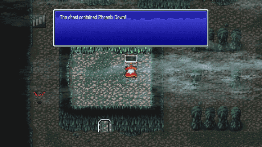 Phoenix Down chest in Marsh Cave B3 northwest room