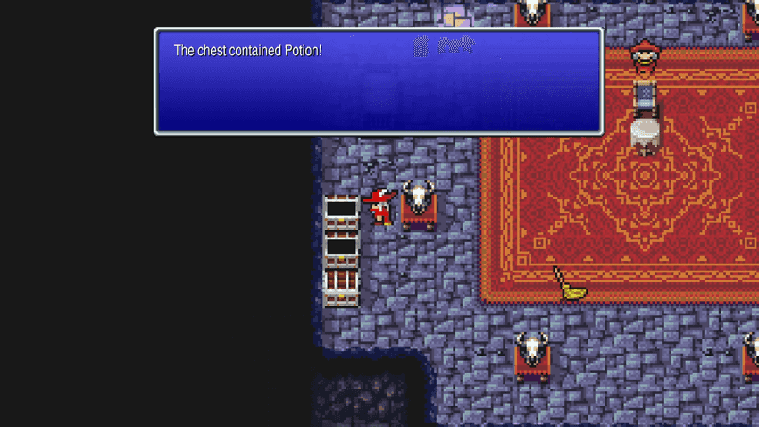 Upper Potion chest in Matoya's Cave