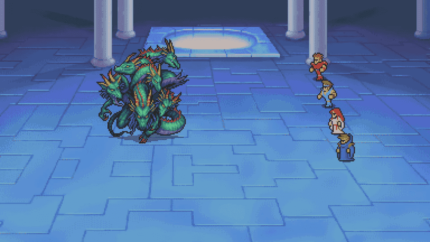 Battle against Tiamat, the Fiend of Wind