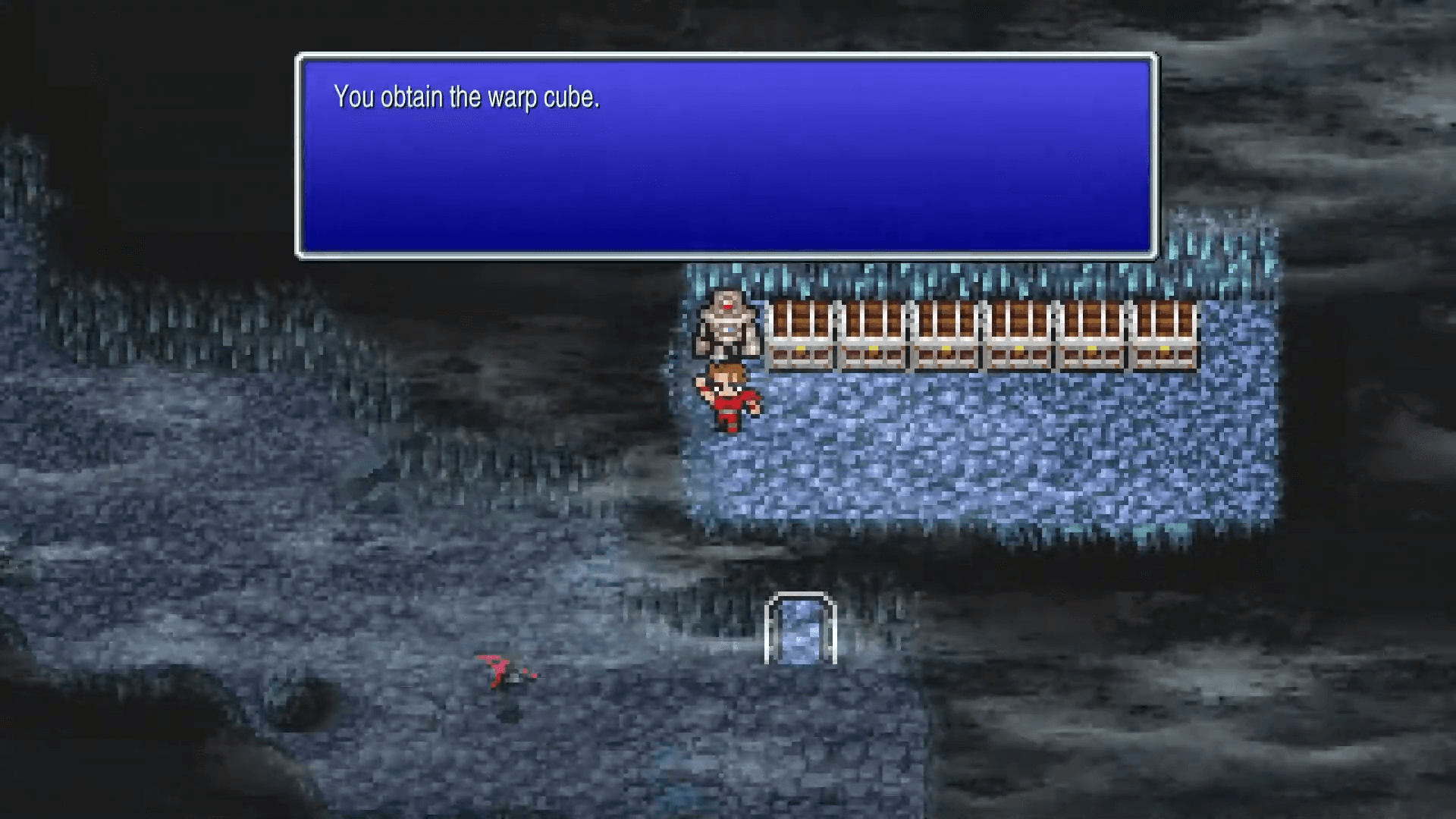 Pixel art of the Warp Cube from Final Fantasy 1